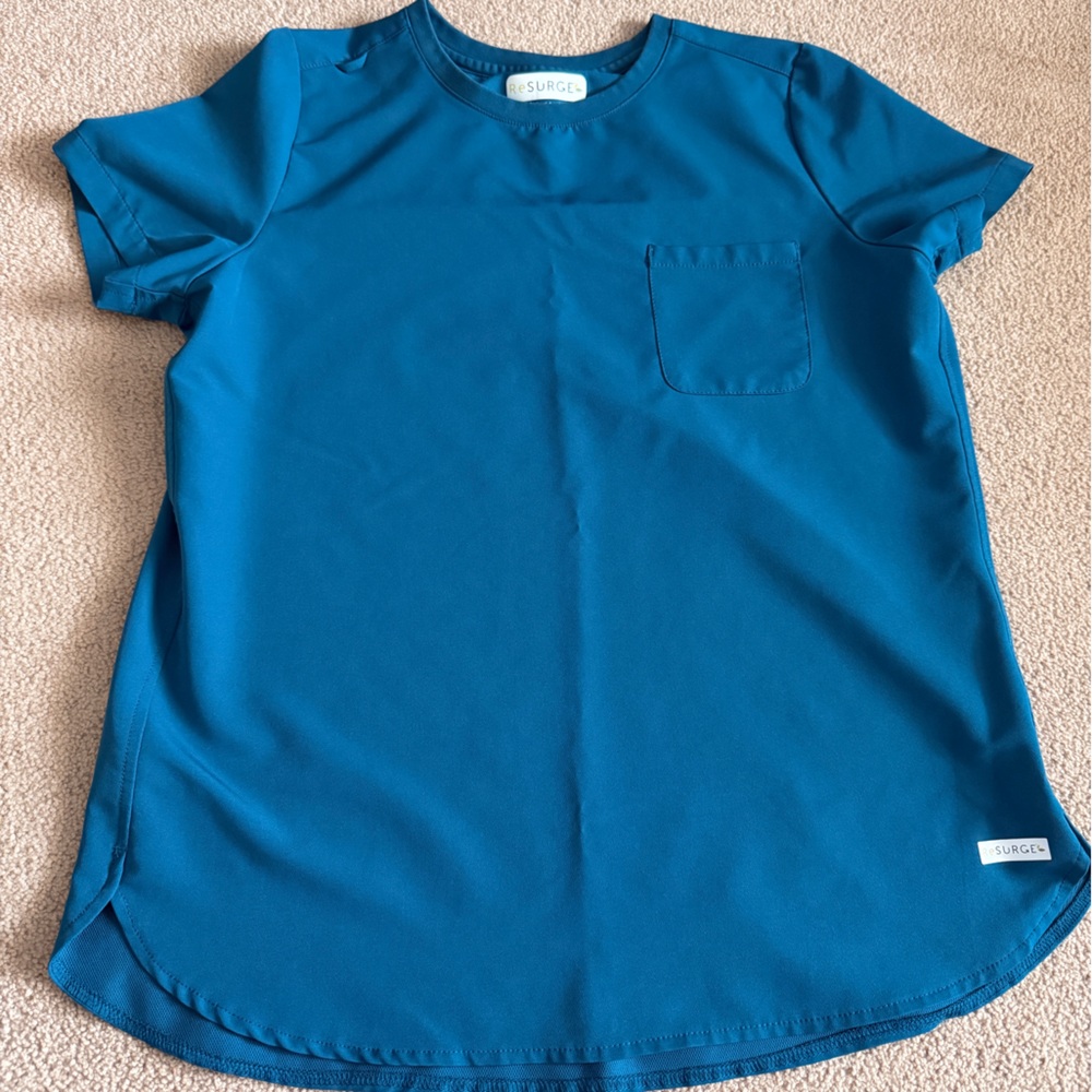 ReSurge Caribbean Blue scrub top